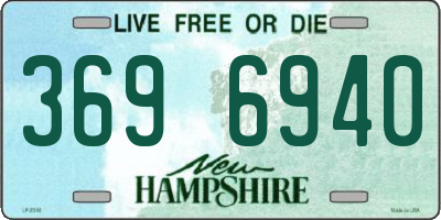 NH license plate 3696940