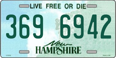 NH license plate 3696942