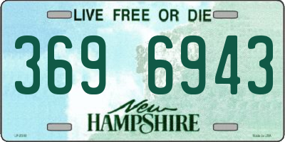 NH license plate 3696943