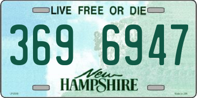NH license plate 3696947