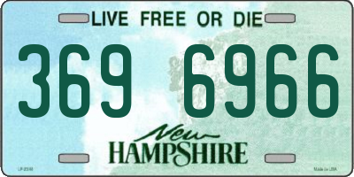 NH license plate 3696966