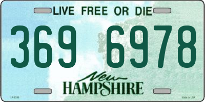 NH license plate 3696978