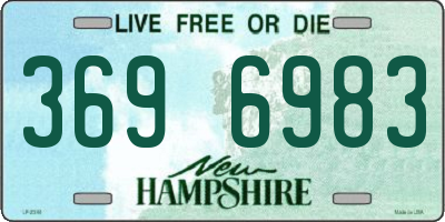 NH license plate 3696983