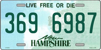 NH license plate 3696987