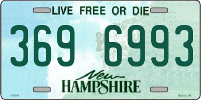 NH license plate 3696993