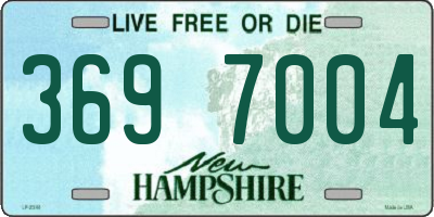 NH license plate 3697004