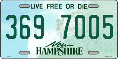 NH license plate 3697005