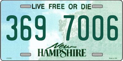 NH license plate 3697006