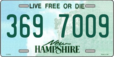 NH license plate 3697009