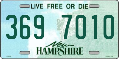 NH license plate 3697010