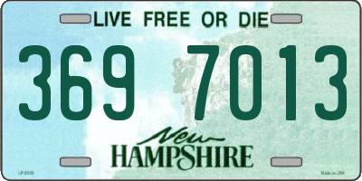 NH license plate 3697013
