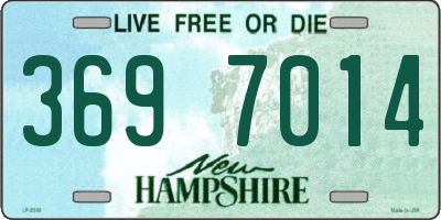 NH license plate 3697014