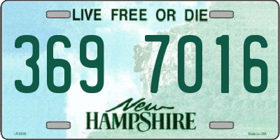 NH license plate 3697016
