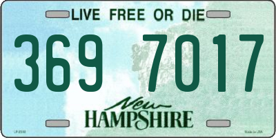 NH license plate 3697017