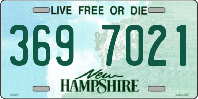 NH license plate 3697021