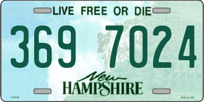 NH license plate 3697024