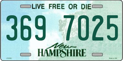 NH license plate 3697025