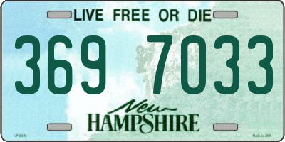 NH license plate 3697033