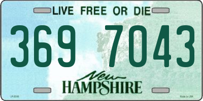 NH license plate 3697043
