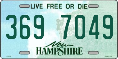NH license plate 3697049