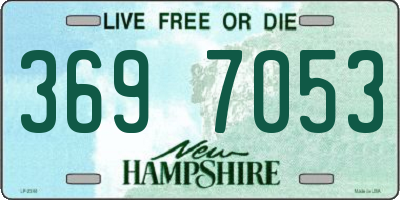 NH license plate 3697053