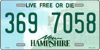 NH license plate 3697058
