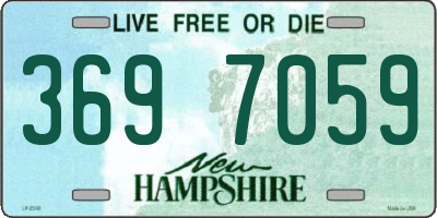 NH license plate 3697059
