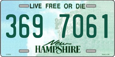 NH license plate 3697061