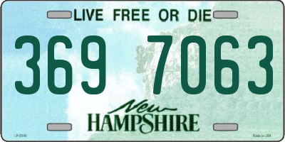 NH license plate 3697063