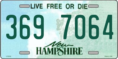 NH license plate 3697064