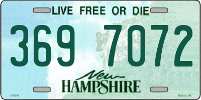 NH license plate 3697072