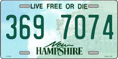 NH license plate 3697074