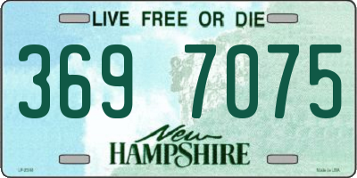 NH license plate 3697075
