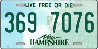 NH license plate 3697076