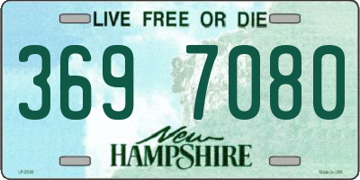NH license plate 3697080