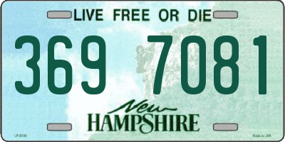 NH license plate 3697081
