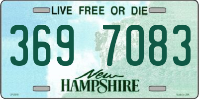 NH license plate 3697083