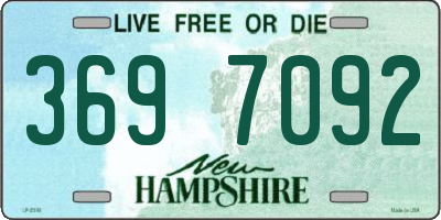 NH license plate 3697092