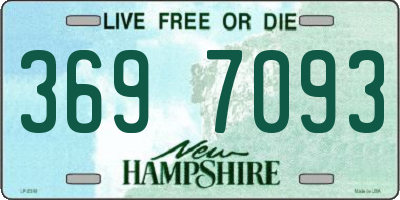 NH license plate 3697093