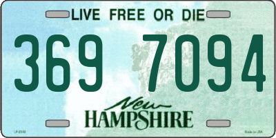 NH license plate 3697094