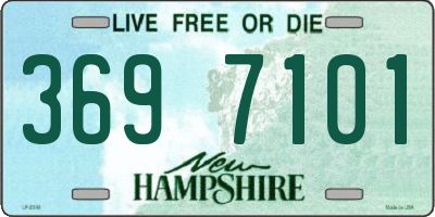 NH license plate 3697101