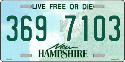 NH license plate 3697103