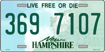 NH license plate 3697107