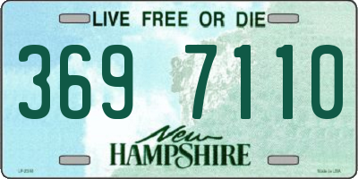 NH license plate 3697110