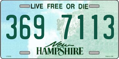 NH license plate 3697113