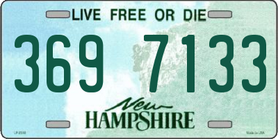 NH license plate 3697133