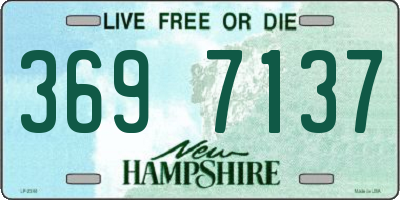 NH license plate 3697137