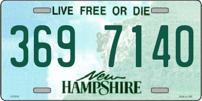 NH license plate 3697140