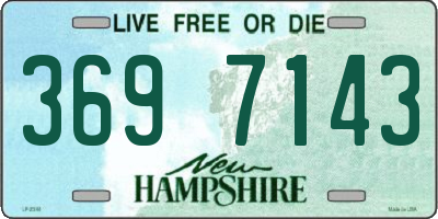 NH license plate 3697143