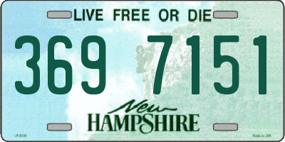 NH license plate 3697151